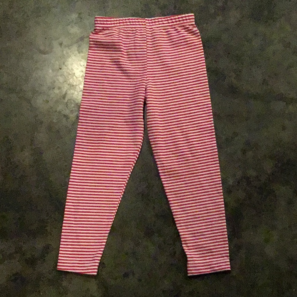 Red stripe leggings